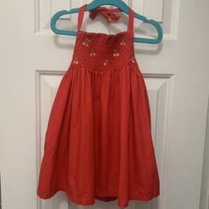 Gymboree Cherry Jubilee Dress 12-18M Cherry Baby Smocked Halter Y2K